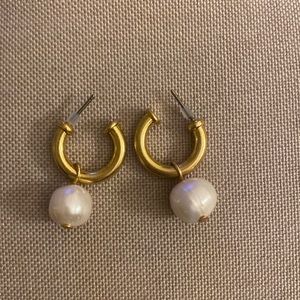 Tuckernuck Hoop Pearl Earrings